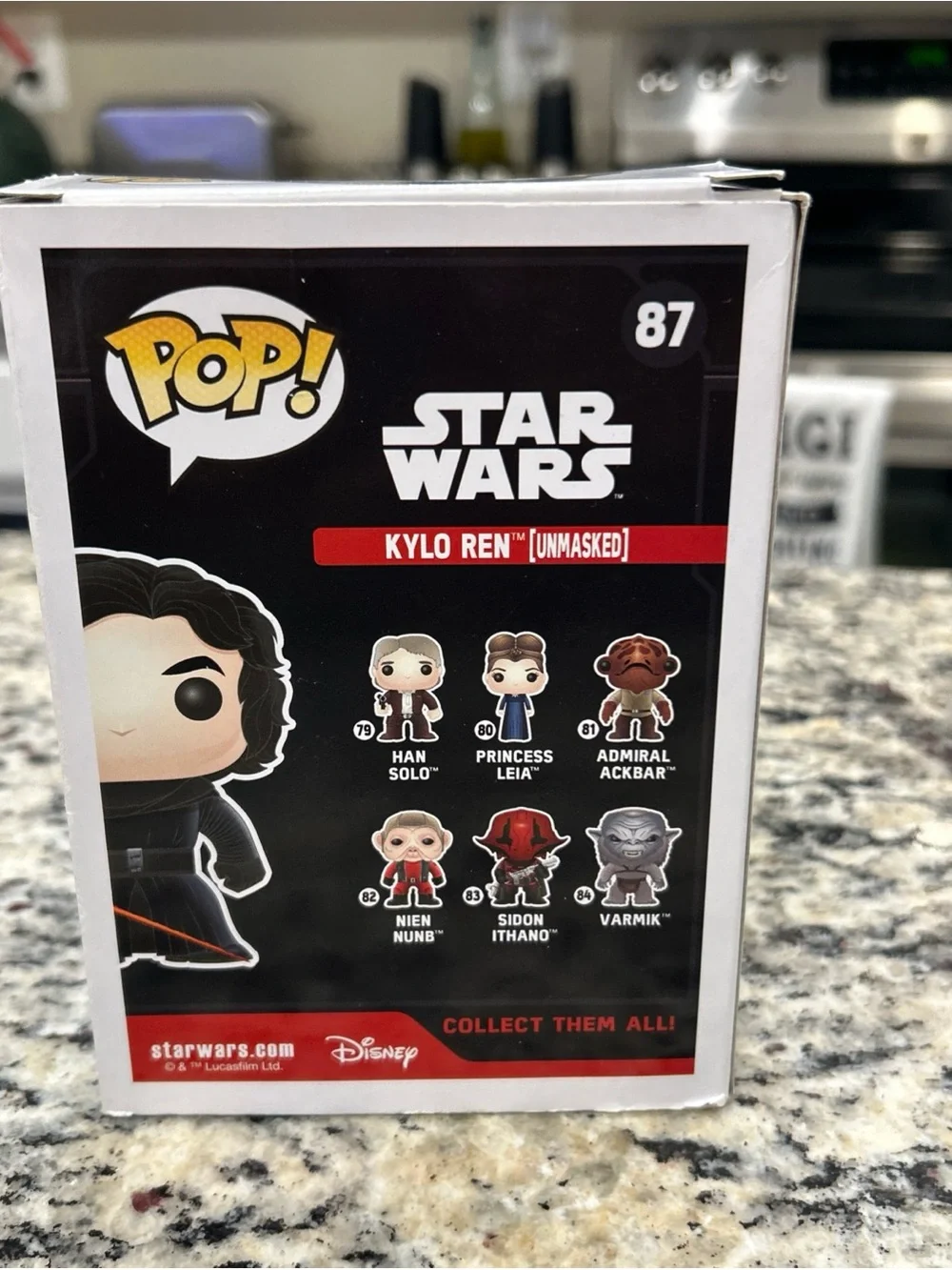 Funko Pop! Star Wars Kylo Ren (Unmasked) #87 - Black & Red